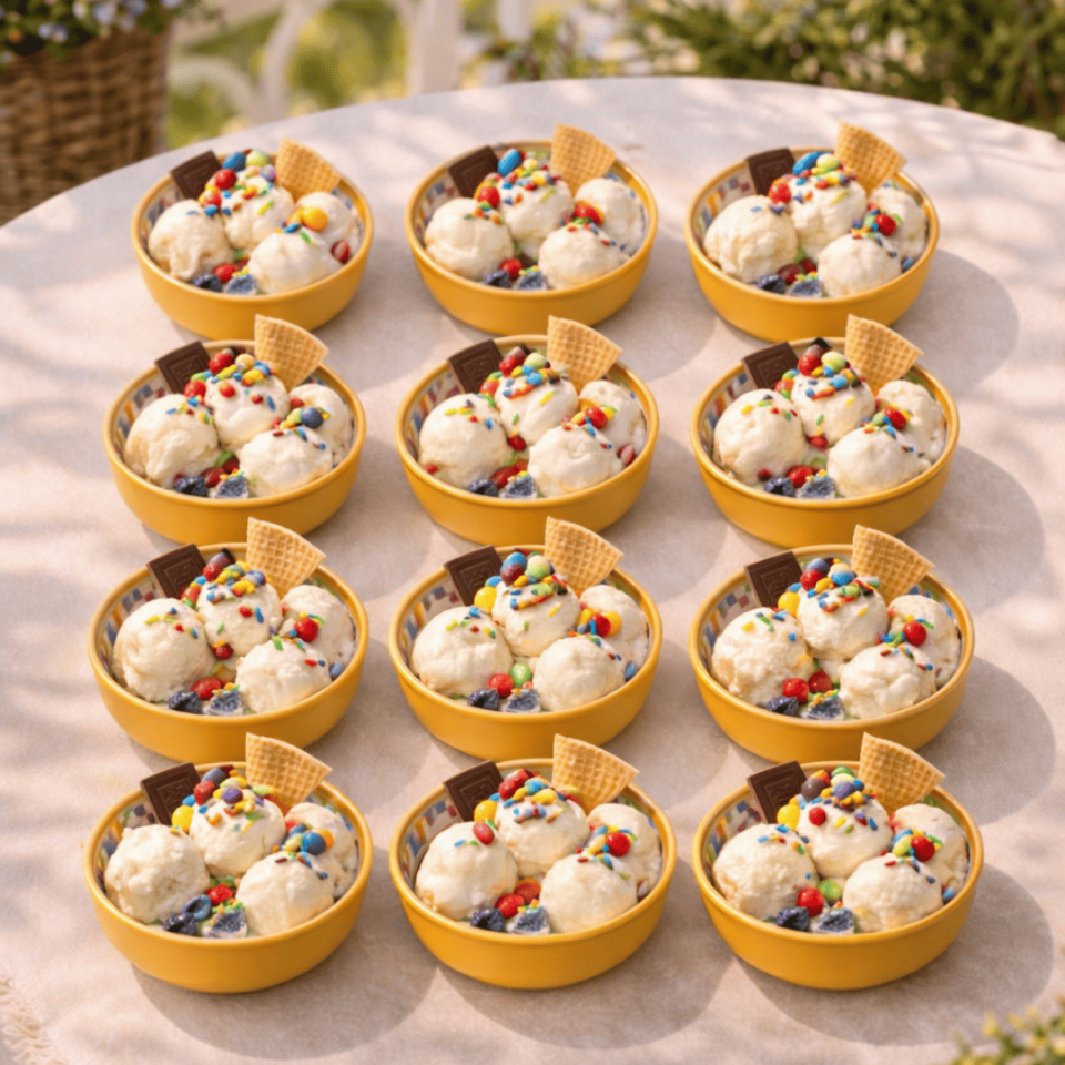 Sarkap Home 10 cm Çap, 3.2 cm Yükseklik 12'li Dondurmalık ve Çerezlik Seti LemonDesignTuruncu