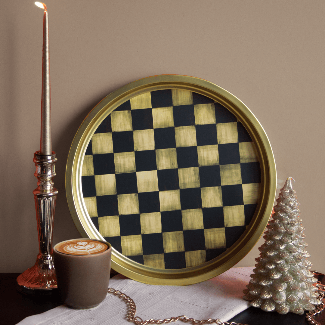 Sarkap Home Dekoratif Metal Tepsi Dama