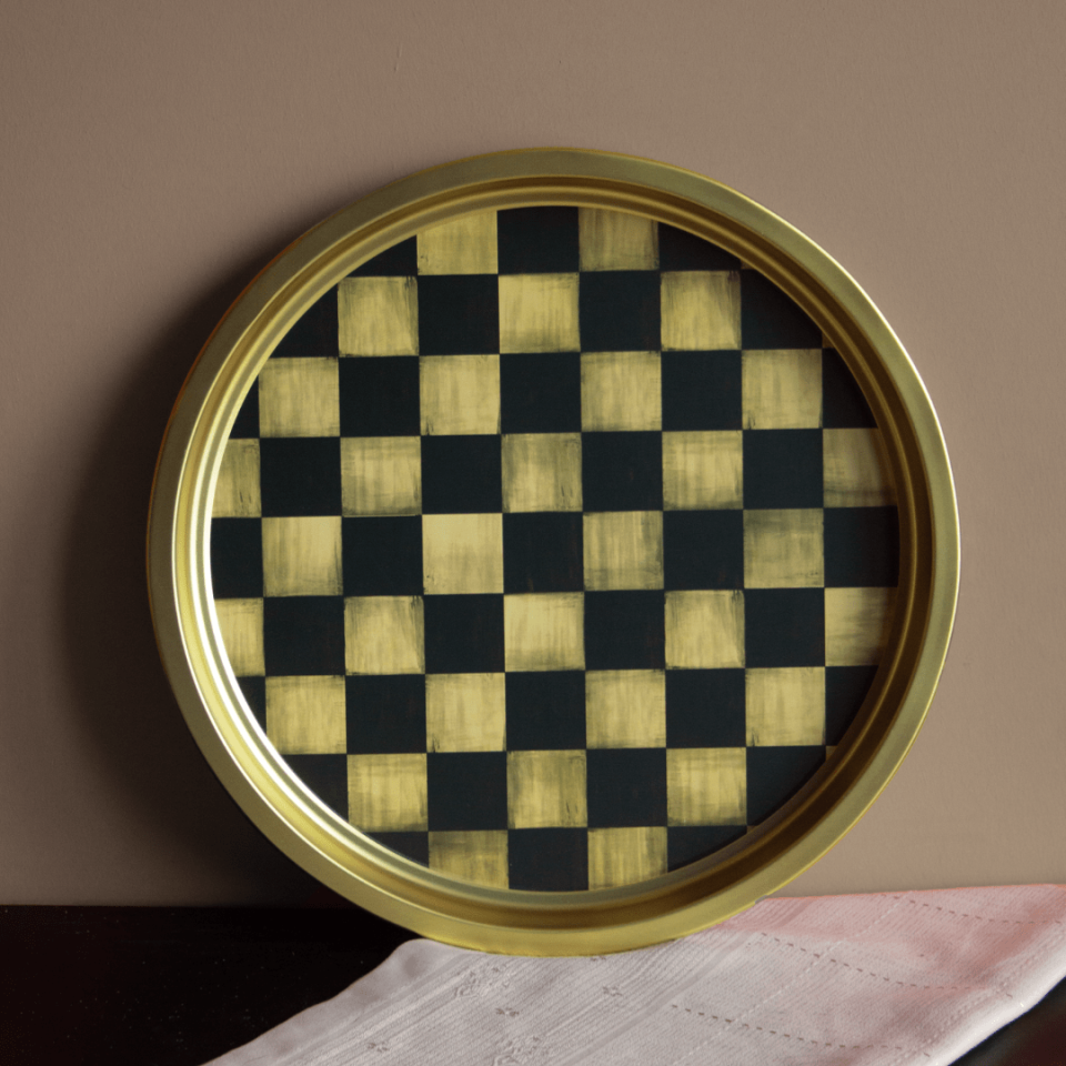 Sarkap Home Dekoratif Metal Tepsi Dama