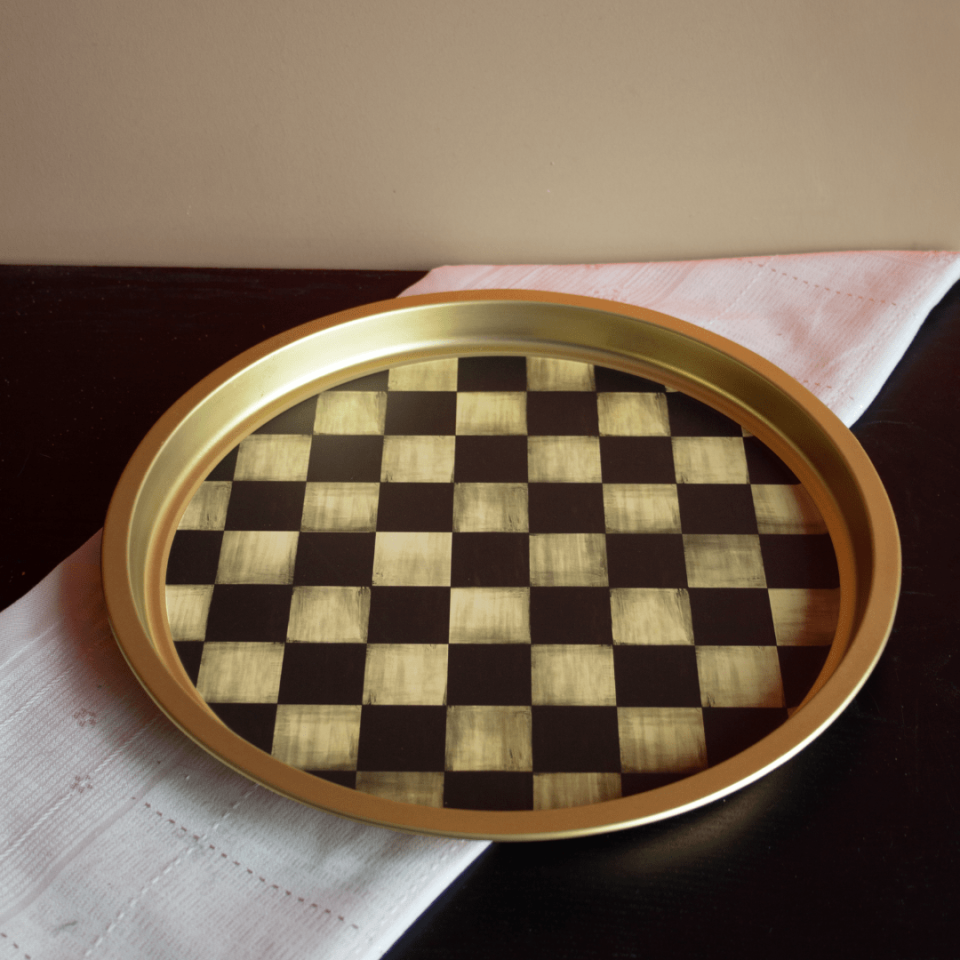 Sarkap Home Dekoratif Metal Tepsi Dama