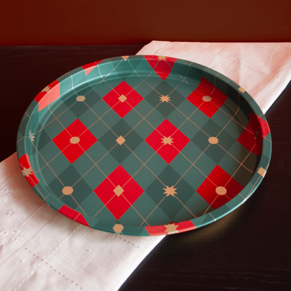 Sarkap Home Dekoratif Metal Tepsi Baklava