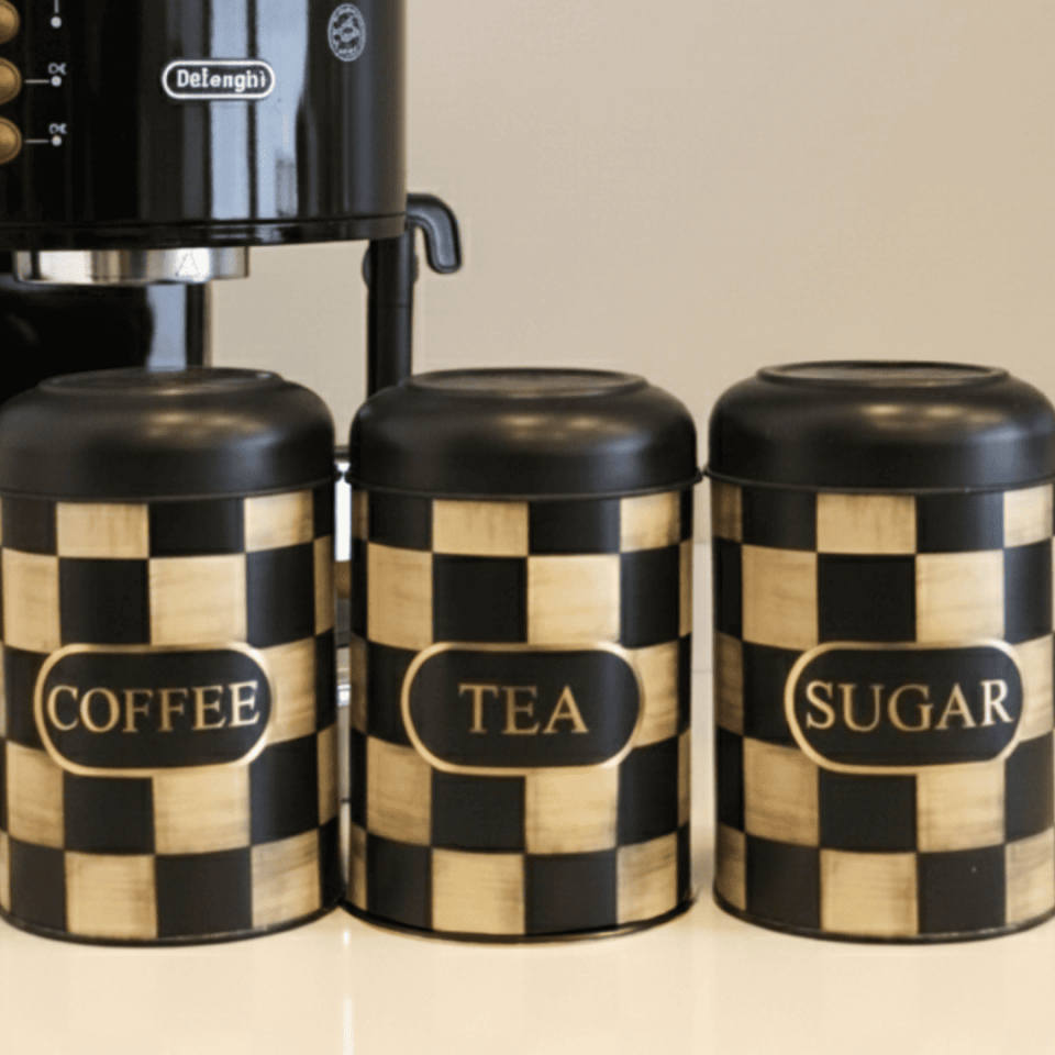 Sarkap Home Kubbe Kapaklı 3'lü Dekoratif Metal Saklama Kutusu Seti