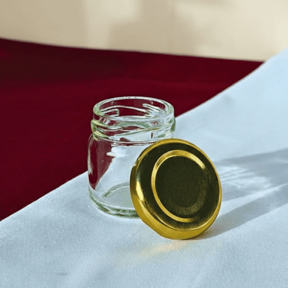 Sarkap Home 6'lı 40 ml Cam Kavanoz Seti Gold