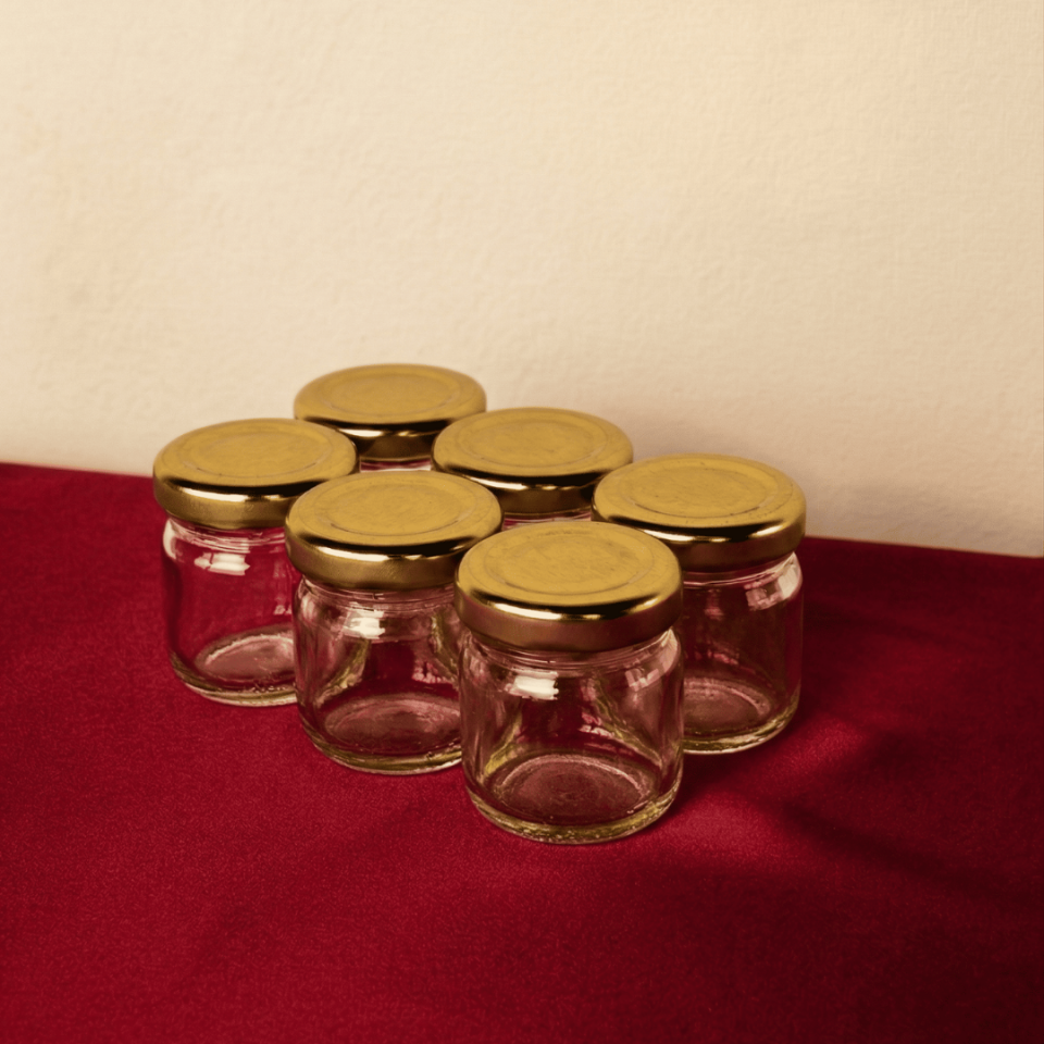 Sarkap Home 6'lı 40 ml Cam Kavanoz Seti Gold