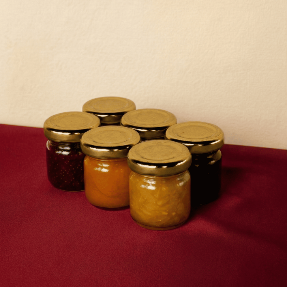 Sarkap Home 6'lı 40 ml Cam Kavanoz Seti Gold