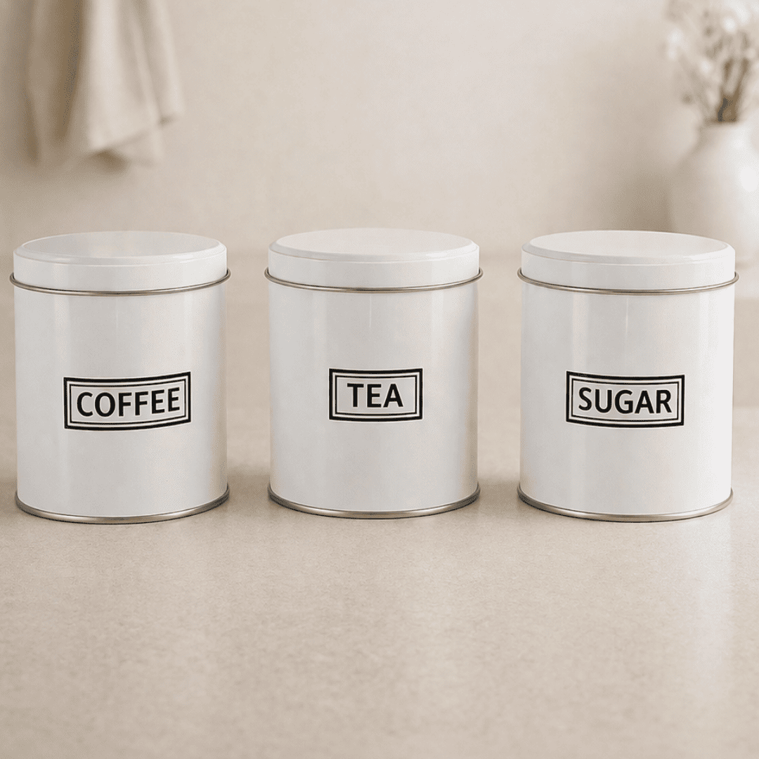 Sarkap Home 3'lü 99x114 mm 0,8 L Saklama Kutusu Seti Beyaz