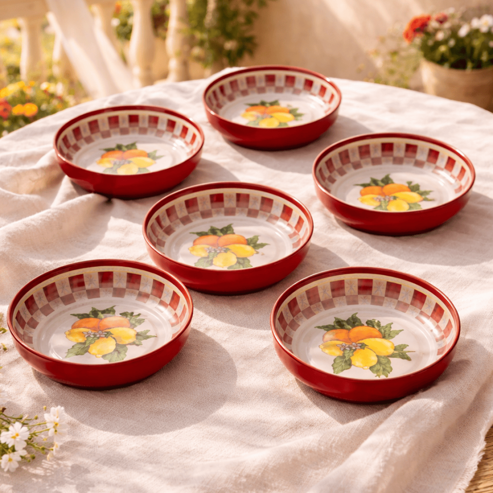 Sarkap Home 6'lı Çerezlik Seti LaDolceVitaKırmızı