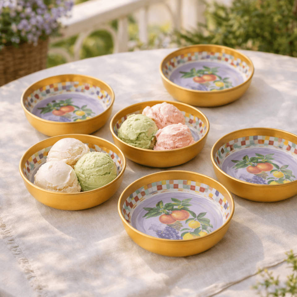 Sarkap Home 6'lı Çerezlik Seti LaDolceVitaTuruncu