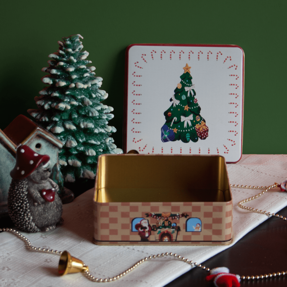 Sarkap Home Şömine 2'li Dekoratif Metal Saklama Kutusu Seti