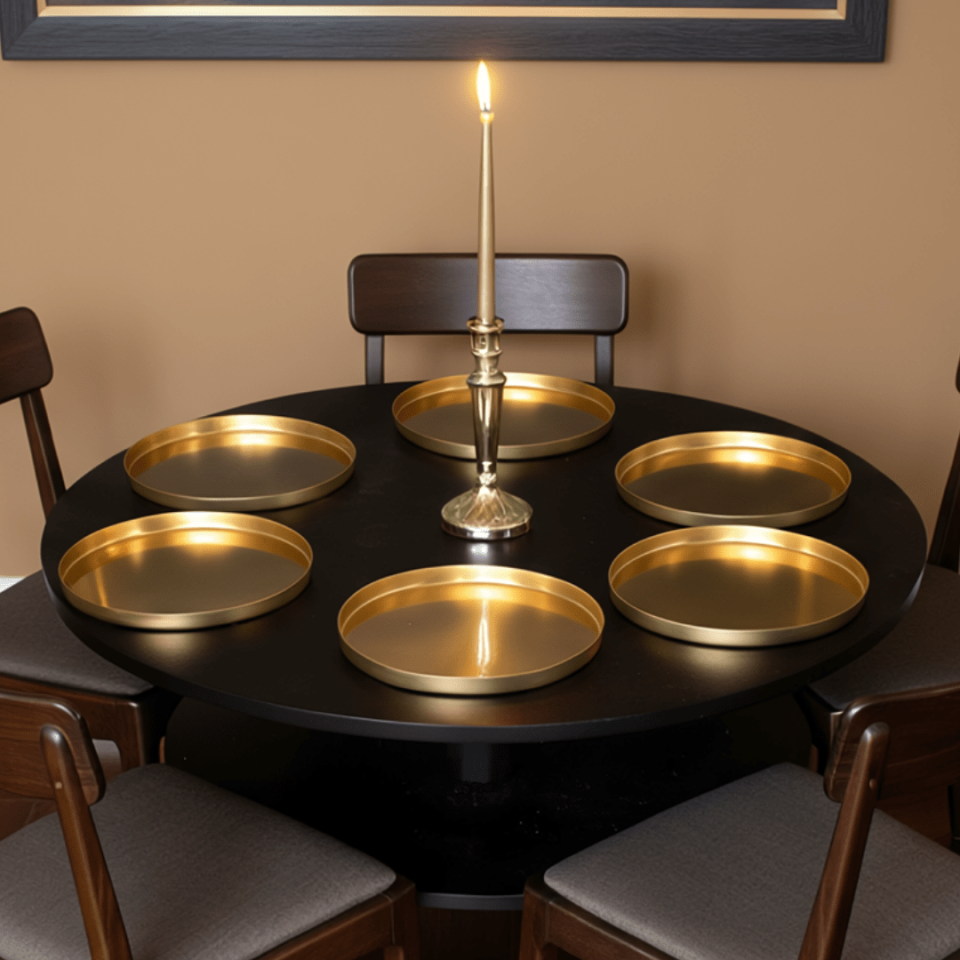 Sarkap Home 6'lı Derin Sunumluk Tepsi Seti - Gold