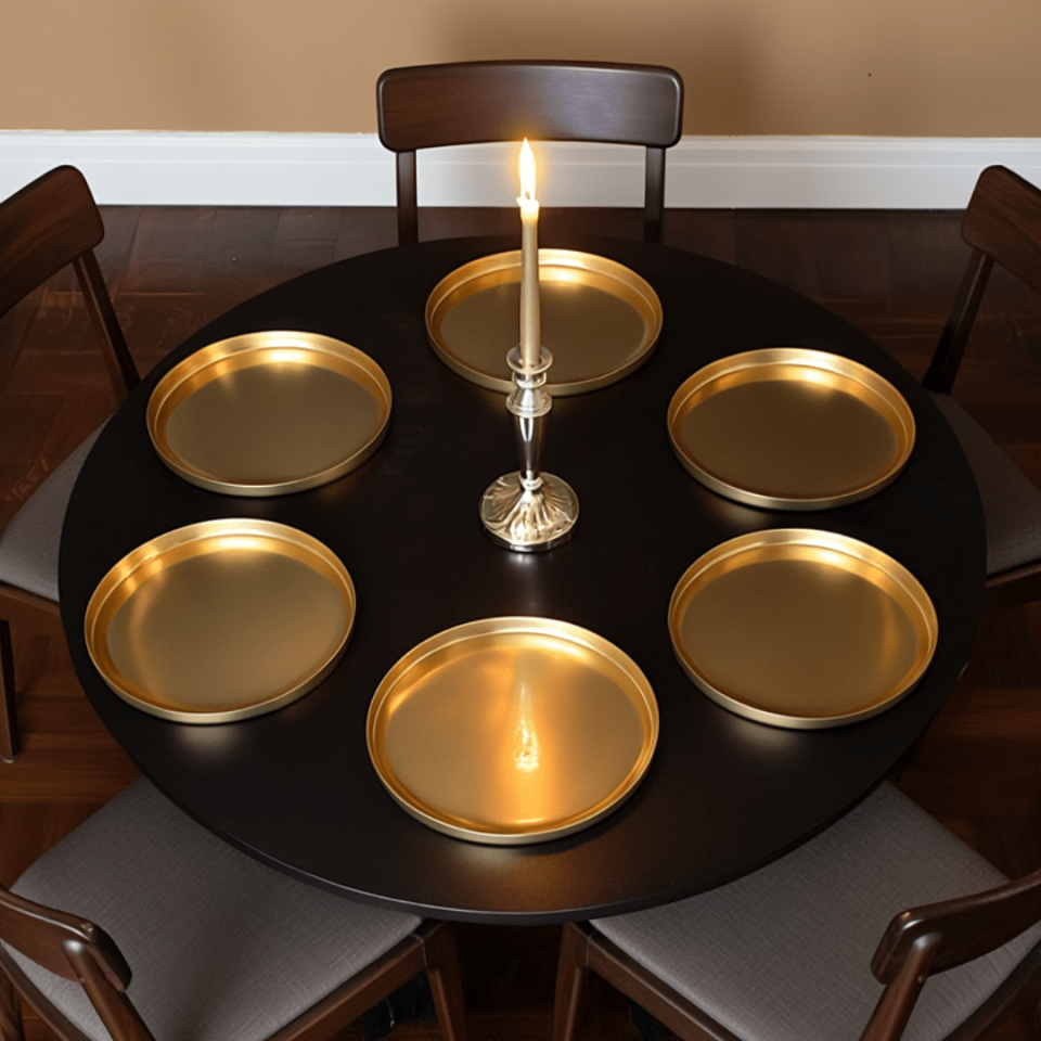 Sarkap Home 6'lı Derin Sunumluk Tepsi Seti - Gold