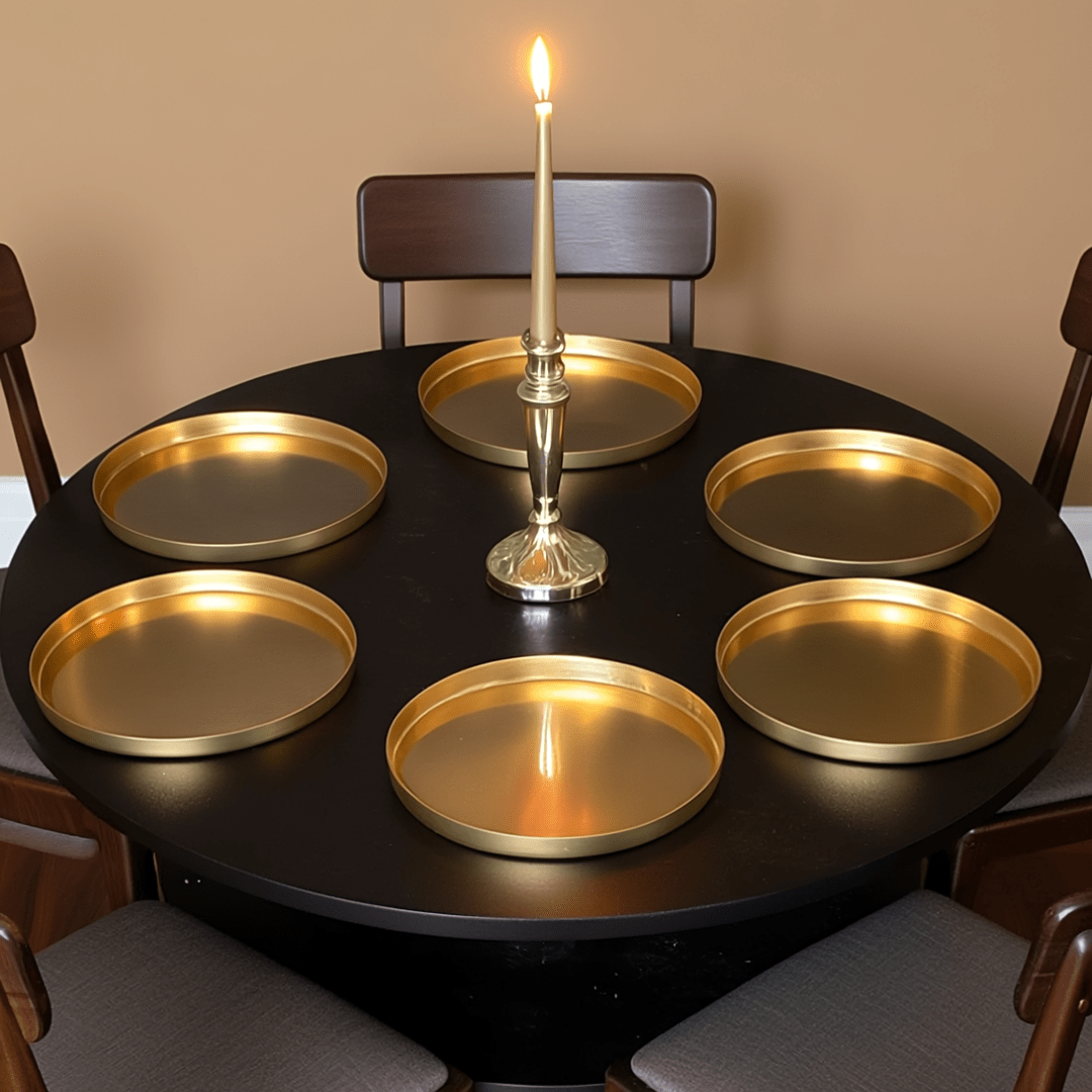 Sarkap Home 6'lı Derin Sunumluk Tepsi Seti - Gold Gold