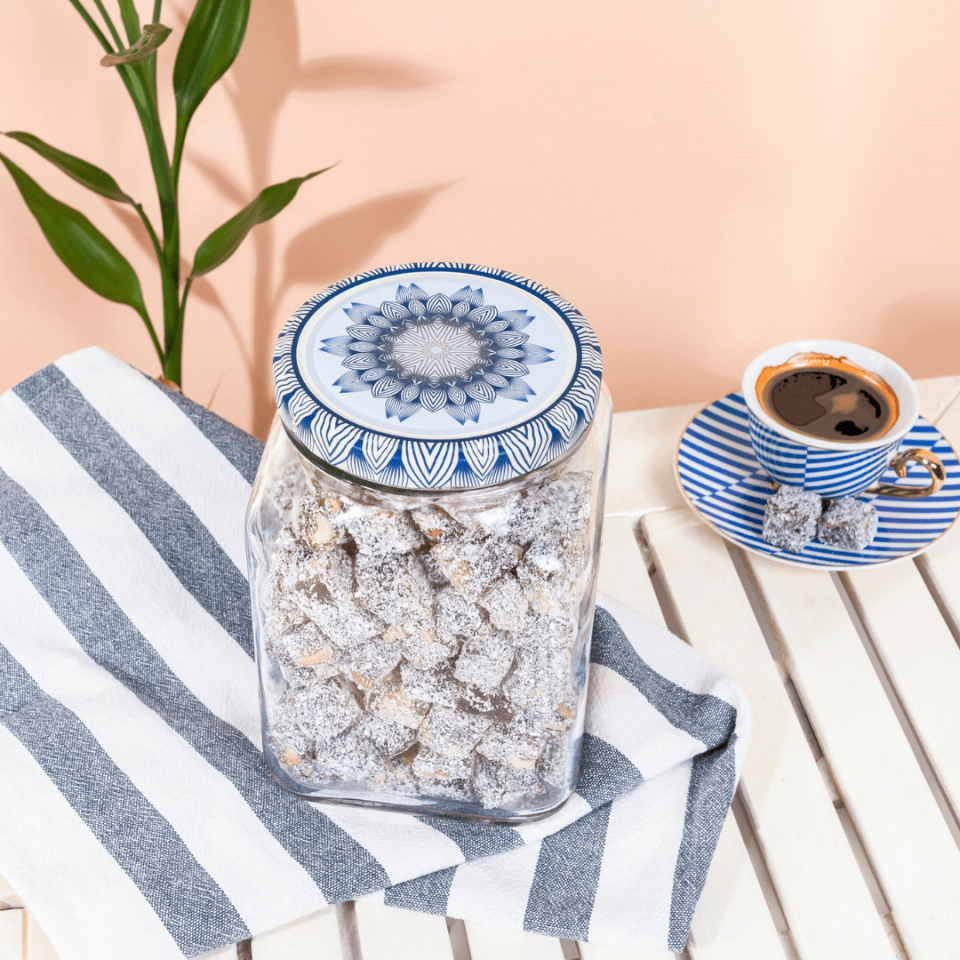 Sarkap Home Kapak Hediyeli 1600 ml Kare Kavanoz