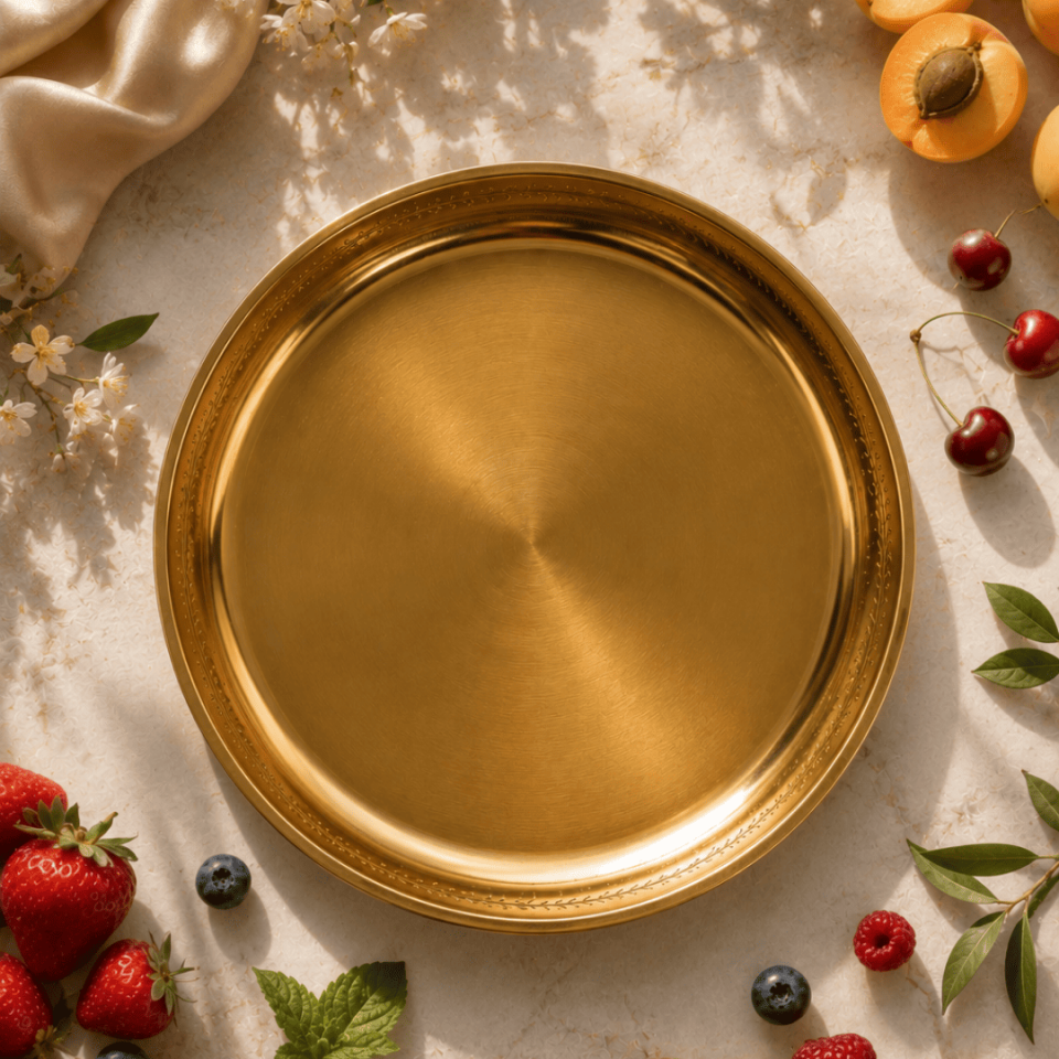 Sarkap Home 26 Cm Gold Meyve Tabağı Gold