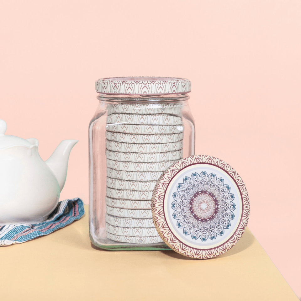 Sarkap Home Kapak Hediyeli 1600 ml Kare Kavanoz KremÇini