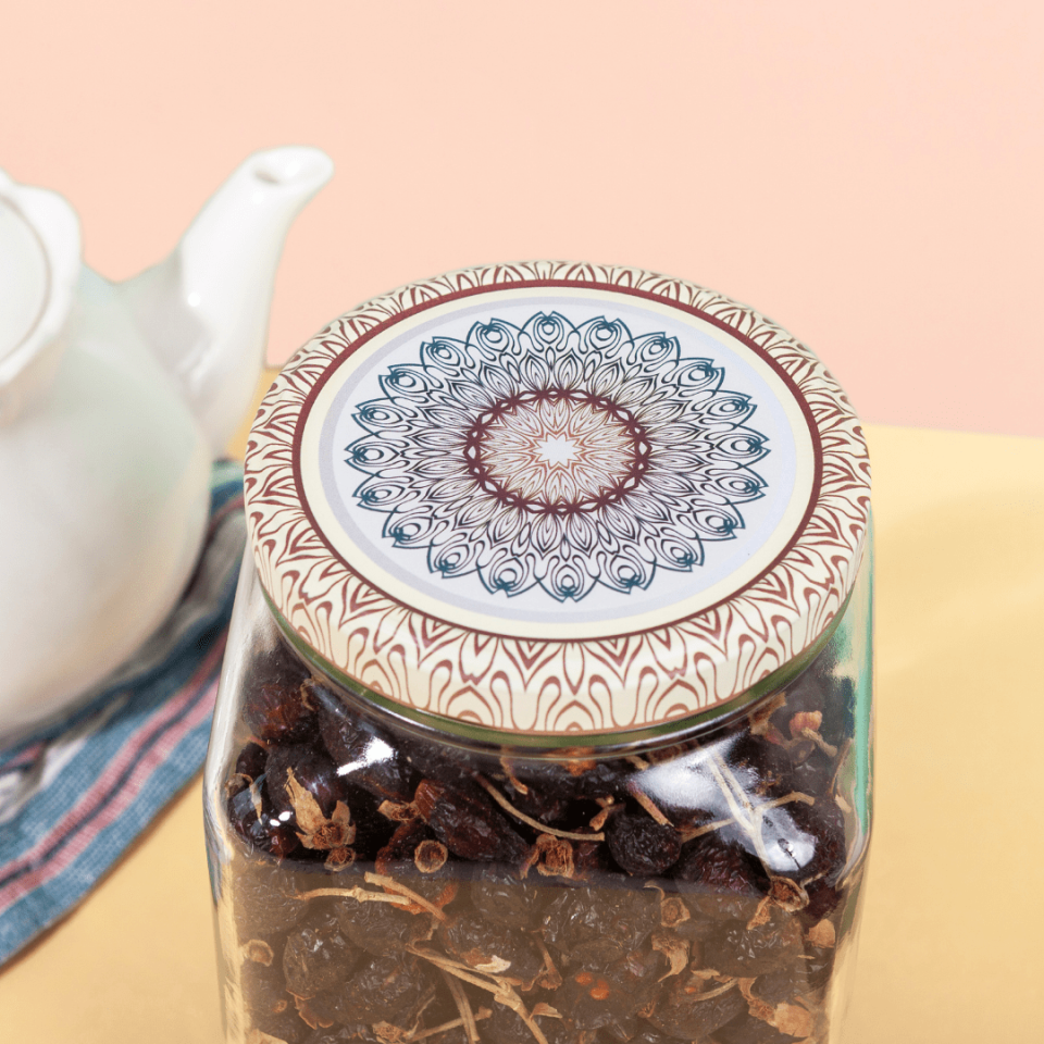 Sarkap Home Kapak Hediyeli 1600 ml Kare Kavanoz KremÇini