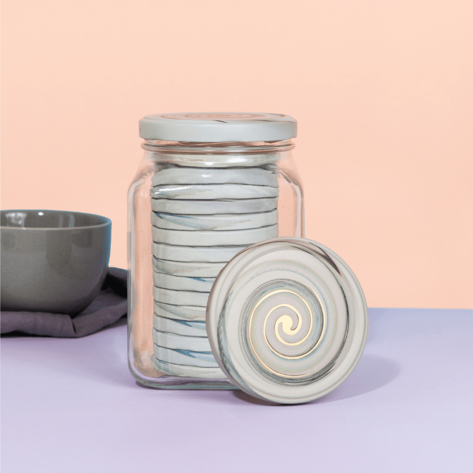 Sarkap Home Kapak Hediyeli 1600 ml Kare Kavanoz Batique