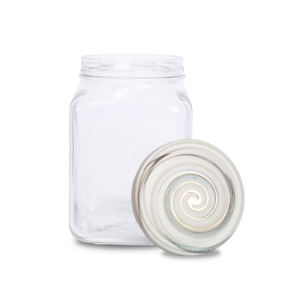 Sarkap Home Kapak Hediyeli 1600 ml Kare Kavanoz Batique