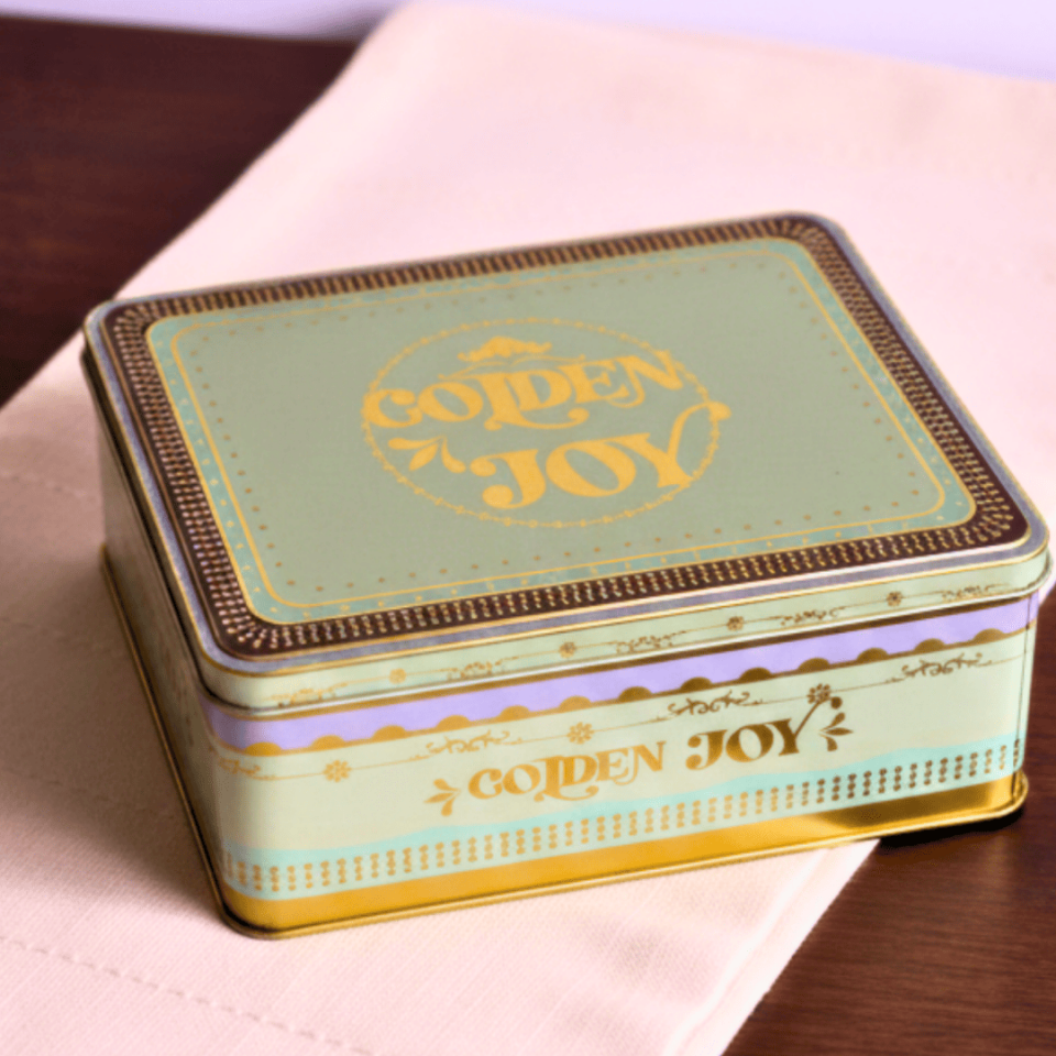 Sarkap Home Dekoratif Metal Saklama Kutusu Golden Joy