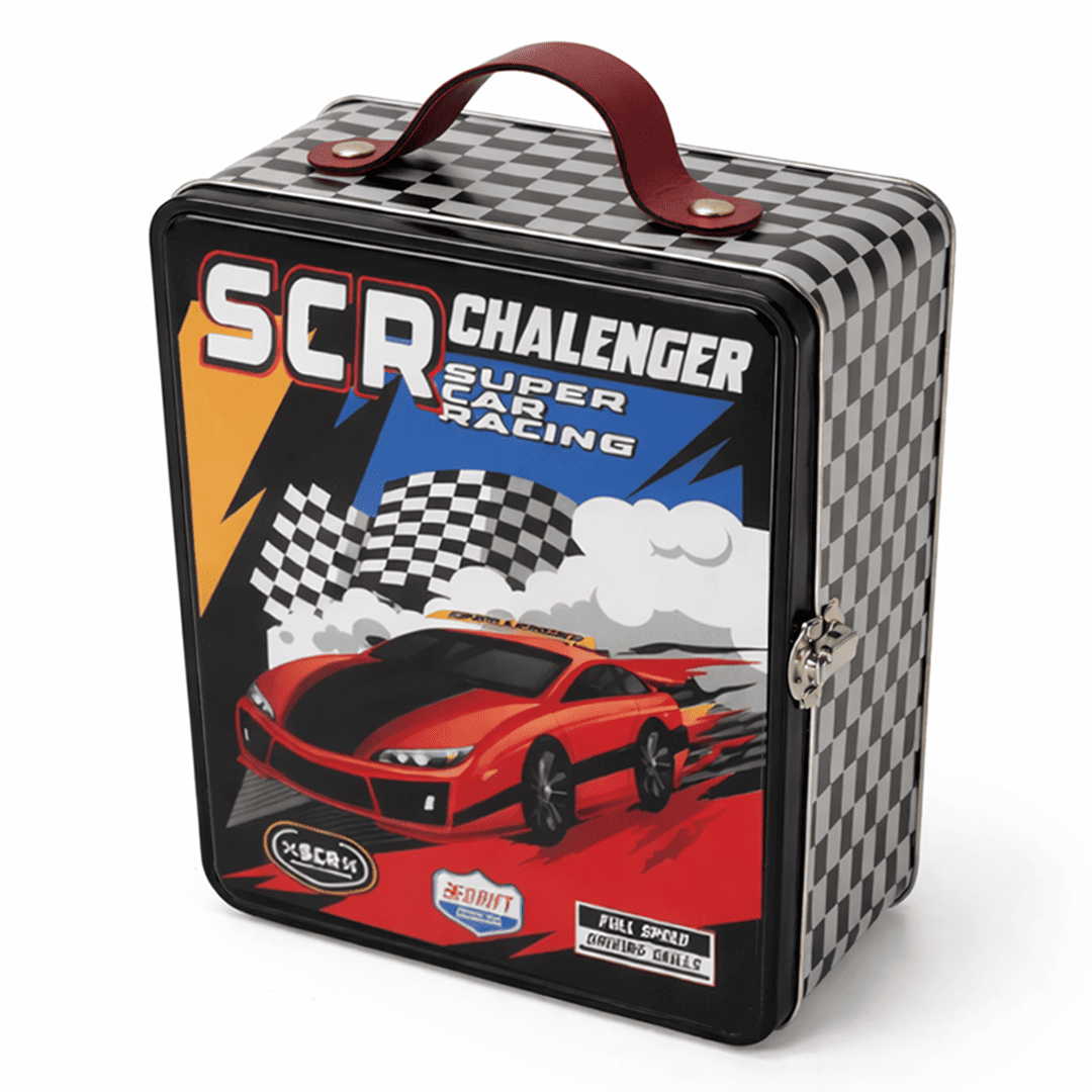 Sarkap Home Kilitli ve Deri Kulplu Metal Saklama Kutusu