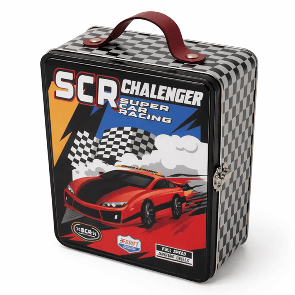 Sarkap Home Kilitli ve Deri Kulplu Metal Saklama Kutusu