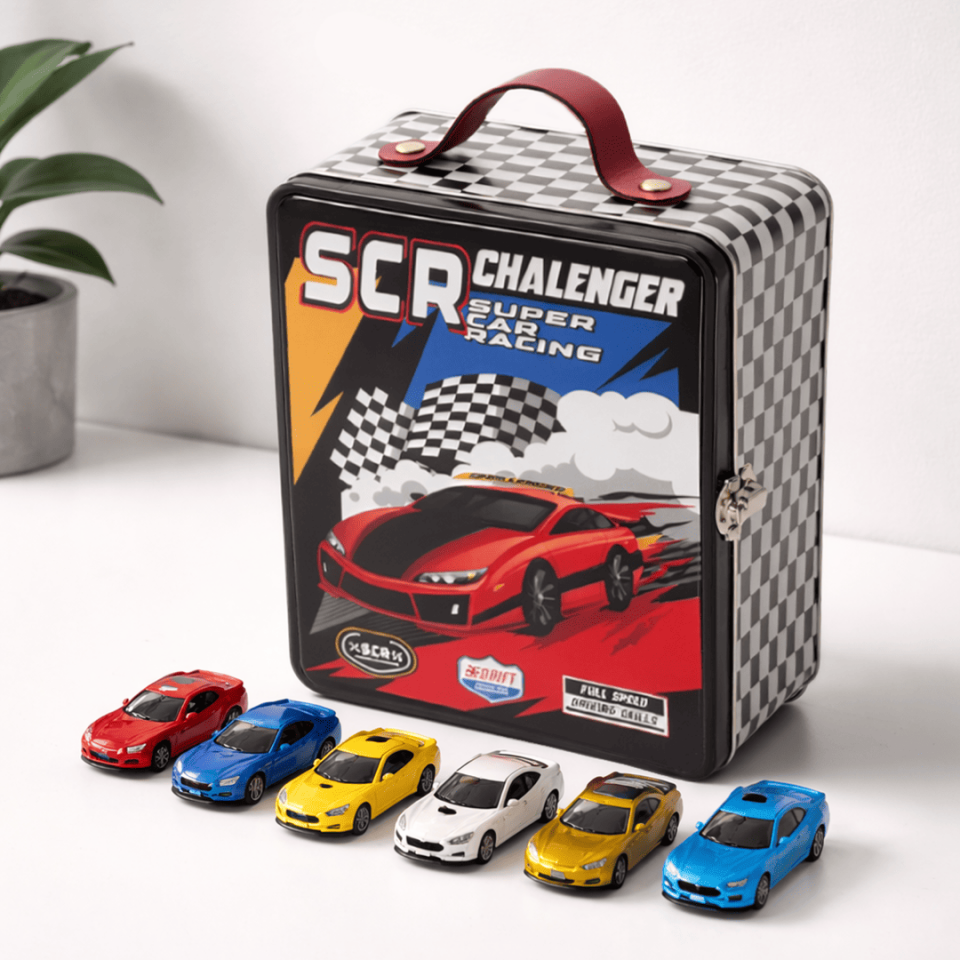 Sarkap Home Kilitli ve Deri Kulplu Metal Saklama Kutusu Siyah