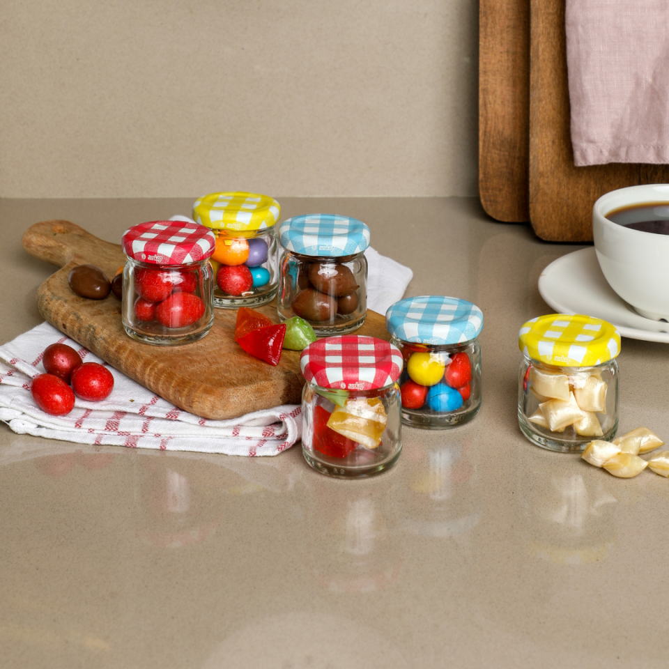 Sarkap Home 6'lı 40 ml Yuvarlak Cam Kavanoz