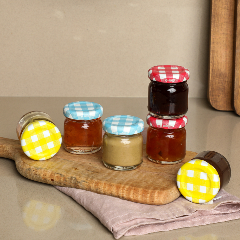 Sarkap Home 6'lı 40 ml Yuvarlak Cam Kavanoz