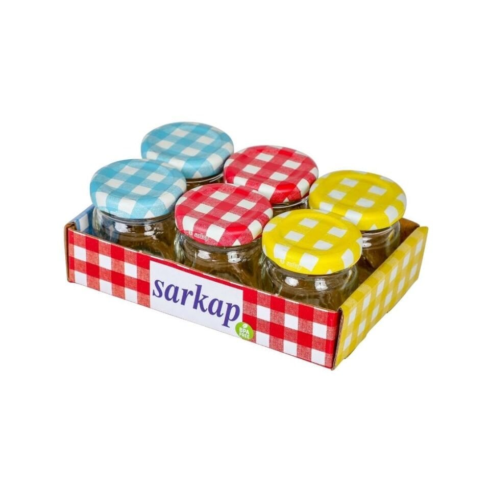 Sarkap Home 6'lı 40 ml Yuvarlak Cam Kavanoz