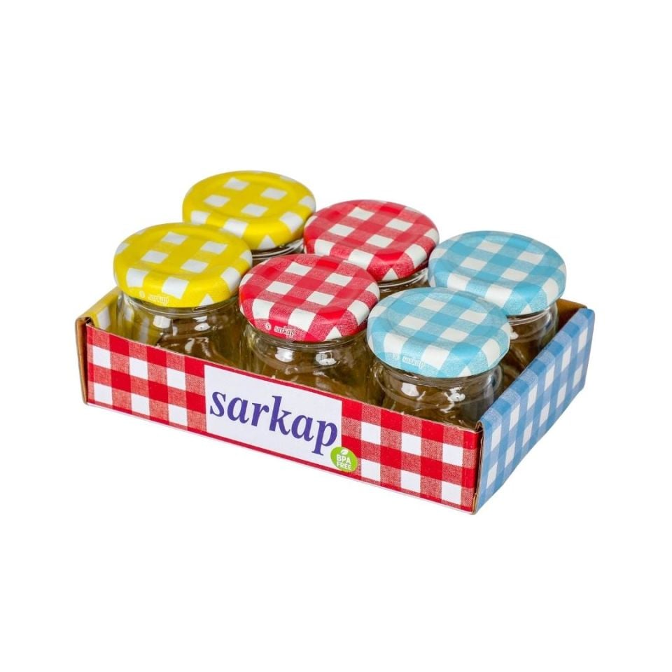 Sarkap Home 6'lı 40 ml Yuvarlak Cam Kavanoz