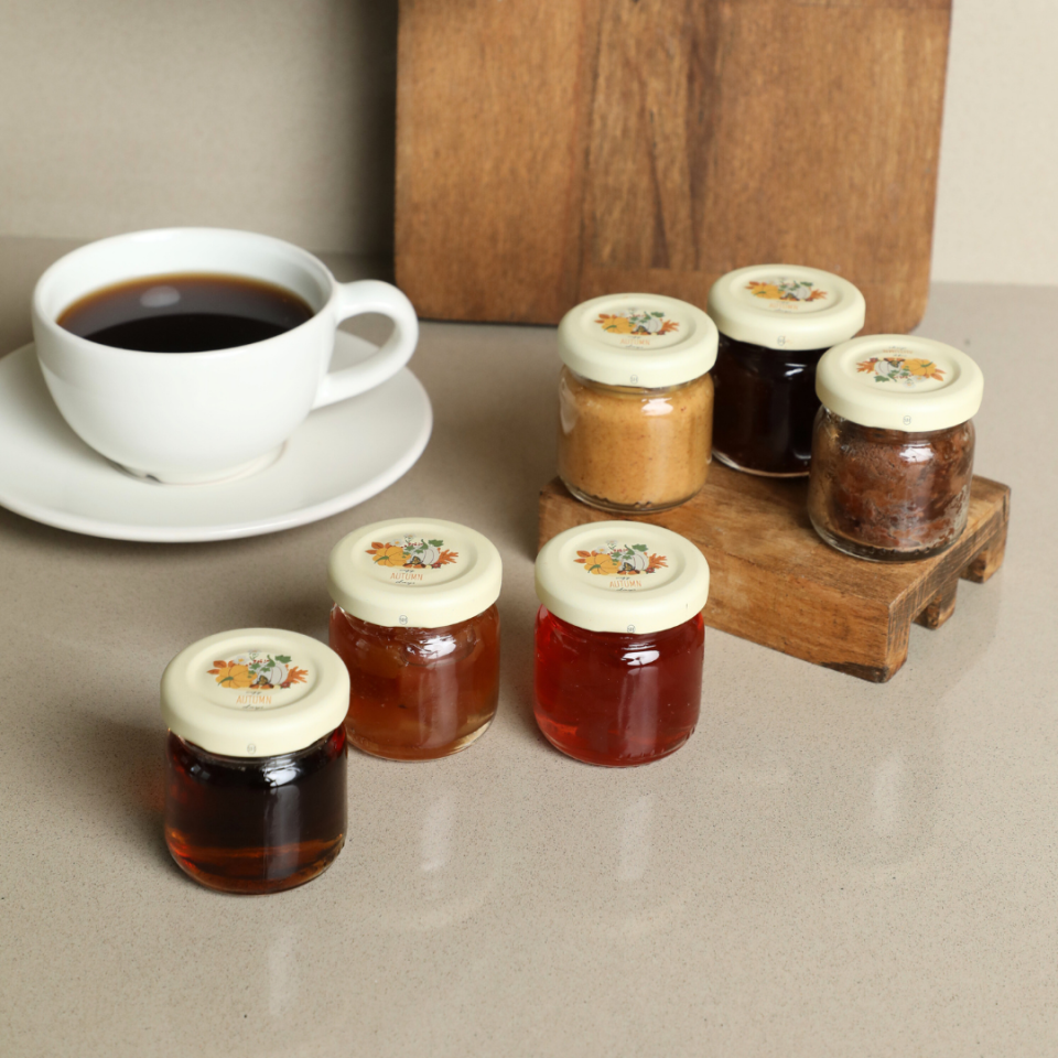 Sarkap Home 6'lı 40 ml Yuvarlak Cam Kavanoz