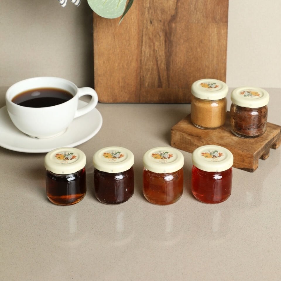 Sarkap Home 6'lı 40 ml Yuvarlak Cam Kavanoz