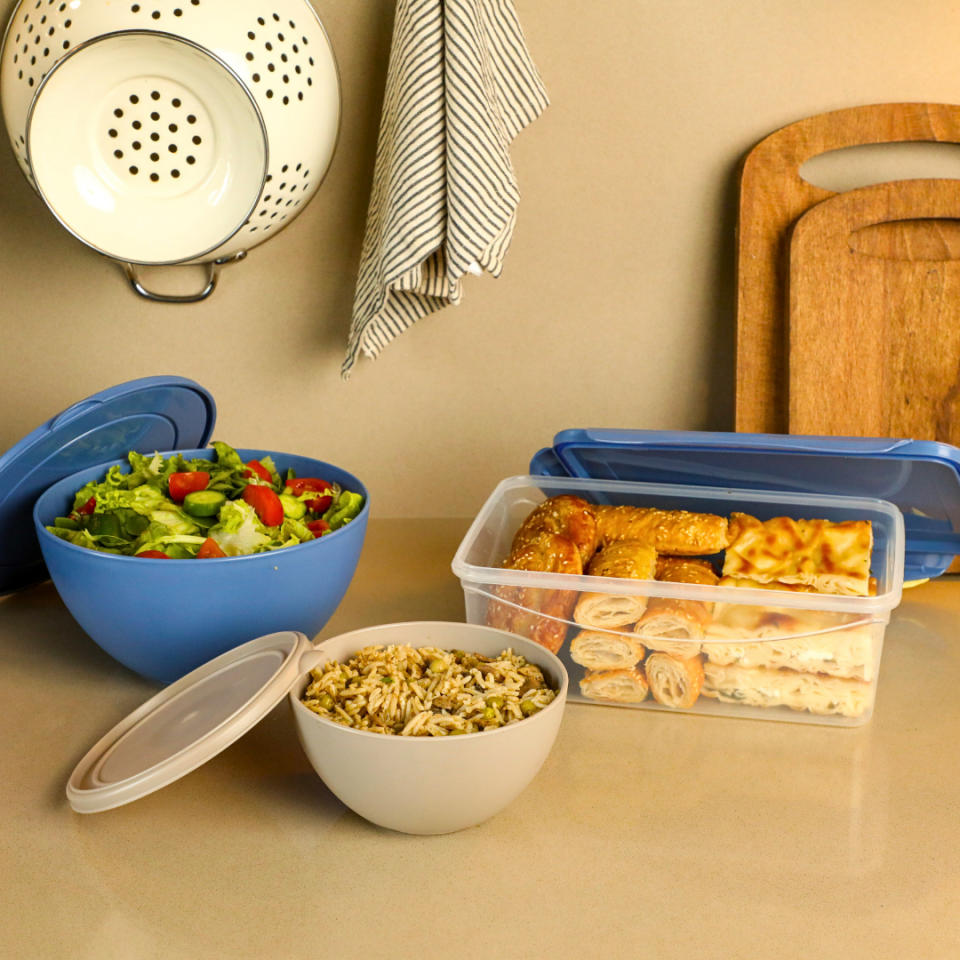 Plastik Kapaklı Saklama Kabı Seti