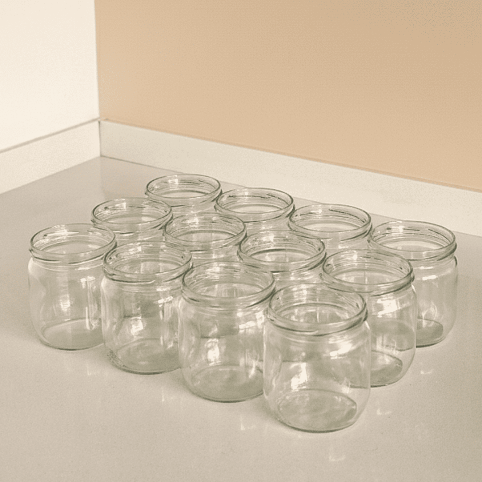 Sarkap Home 12'li 425 ml Kapaksız Cam Kavanoz