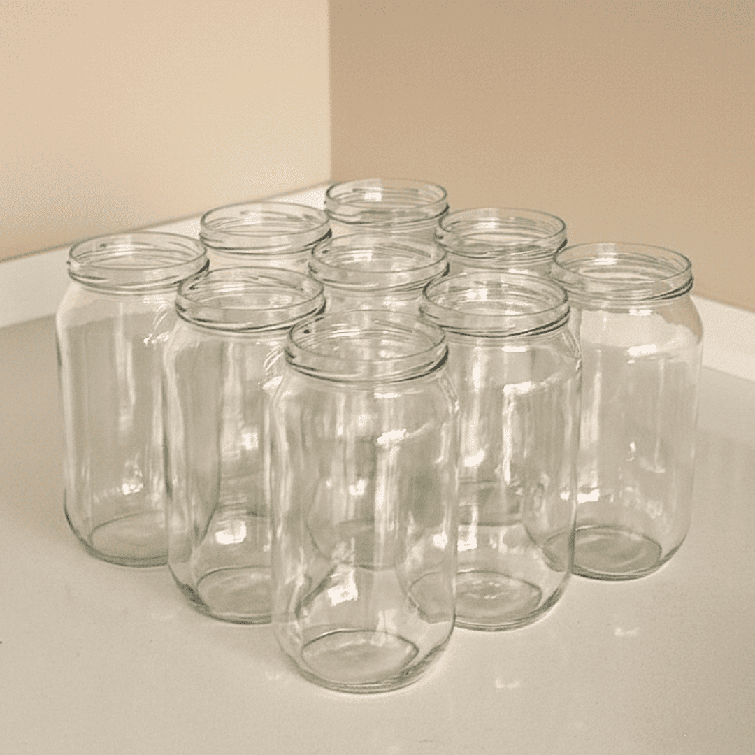 Sarkap Home 9'lu 1000 ml Kapaksız Cam Kavanoz