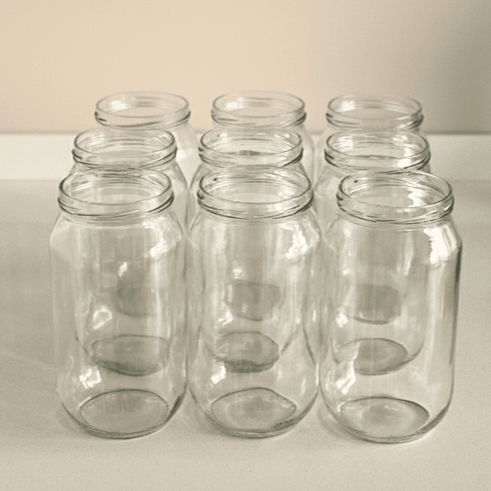 Sarkap Home 9'lu 1000 ml Kapaksız Cam Kavanoz