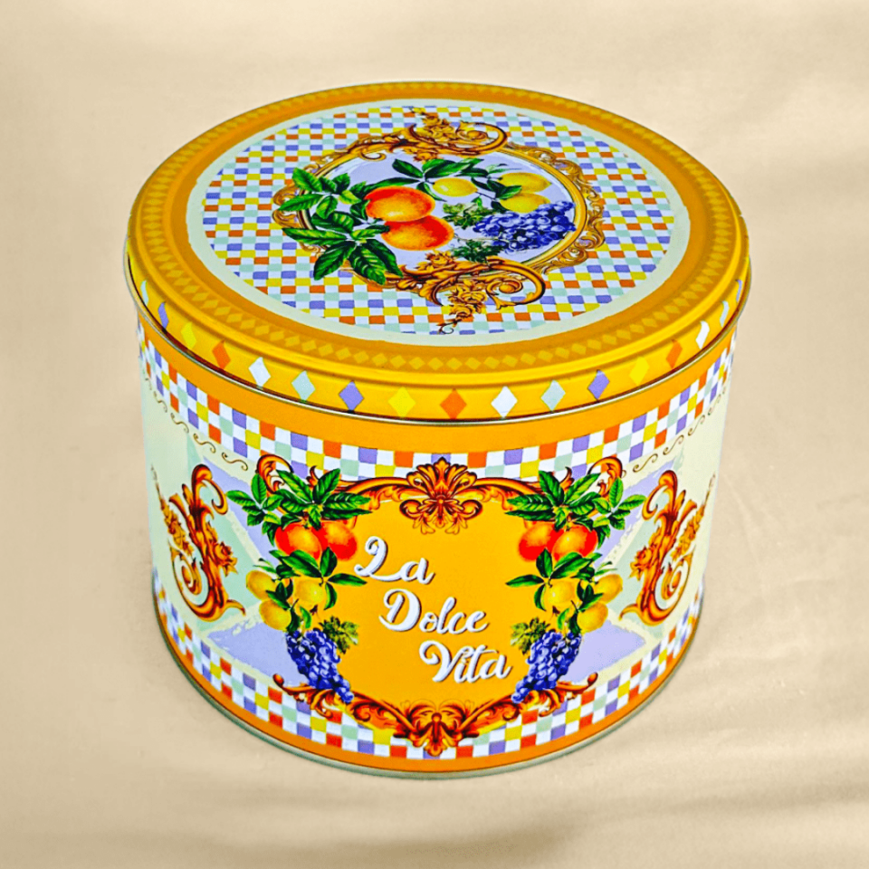 Lemon Design Dekoratif Metal Saklama Kutusu