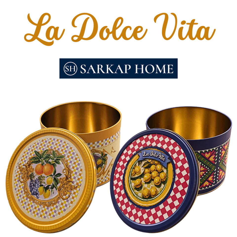 Lemon Design Dekoratif Metal Saklama Kutusu