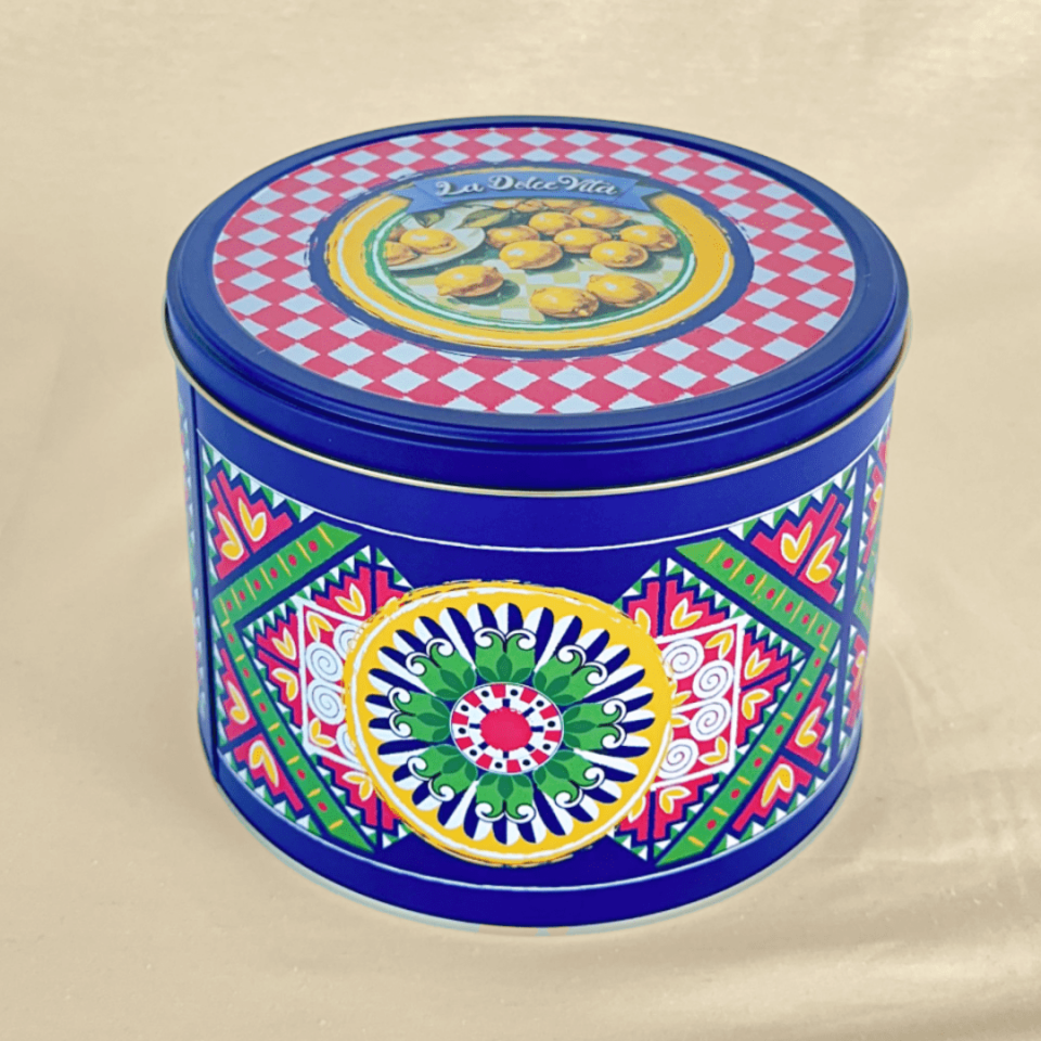 Lemon Design Dekoratif Metal Saklama Kutusu