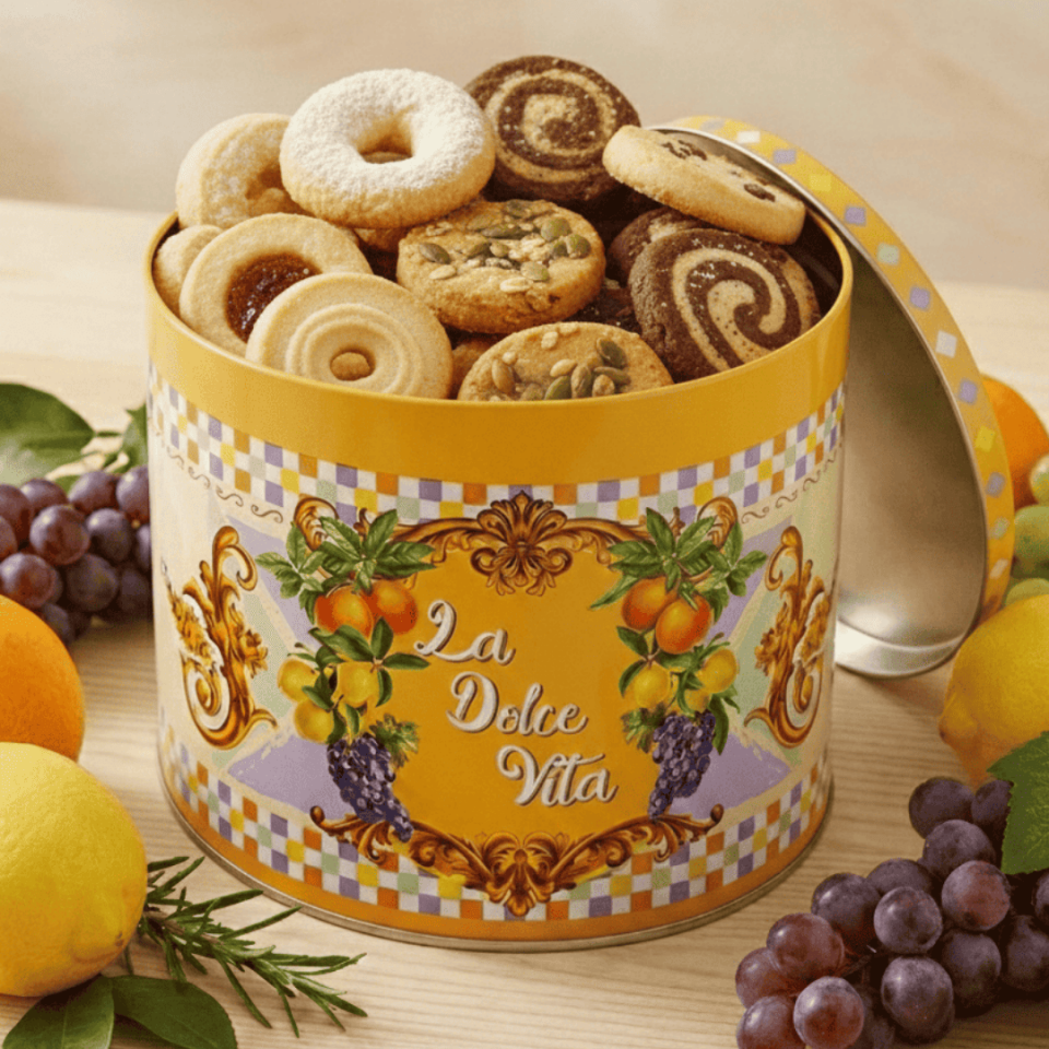 La Dolce Vita Dekoratif Metal Saklama Kutusu SARI