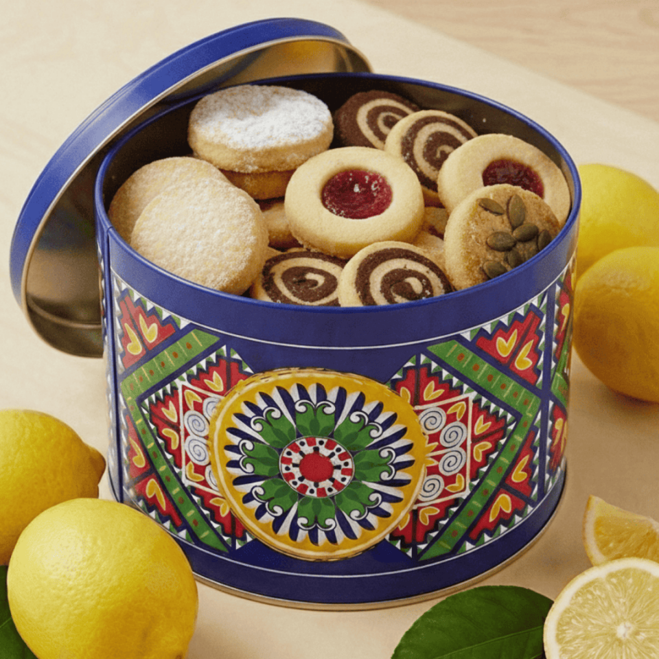 La Dolce Vita Dekoratif Metal Saklama Kutusu Mavi