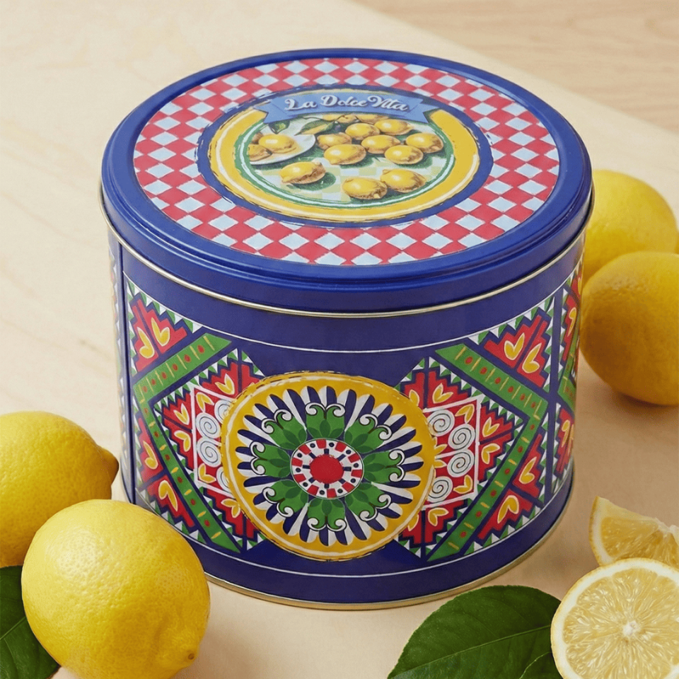 La Dolce Vita Dekoratif Metal Saklama Kutusu Mavi