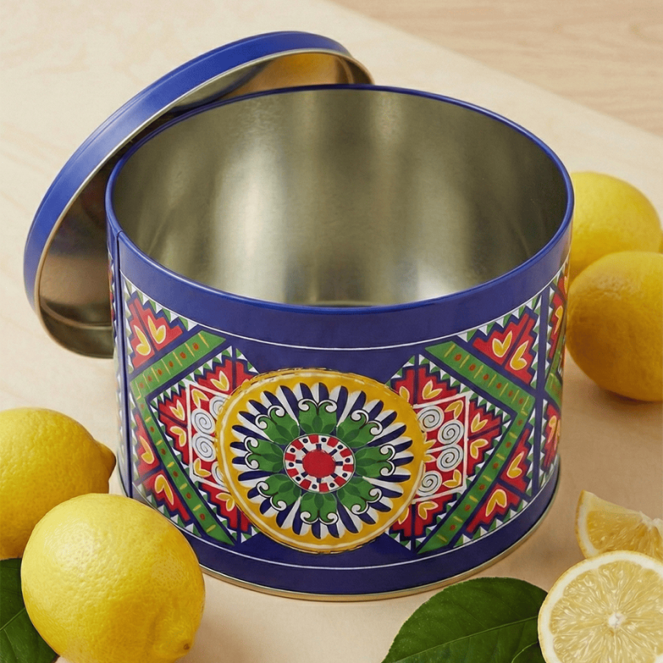 La Dolce Vita Dekoratif Metal Saklama Kutusu Mavi