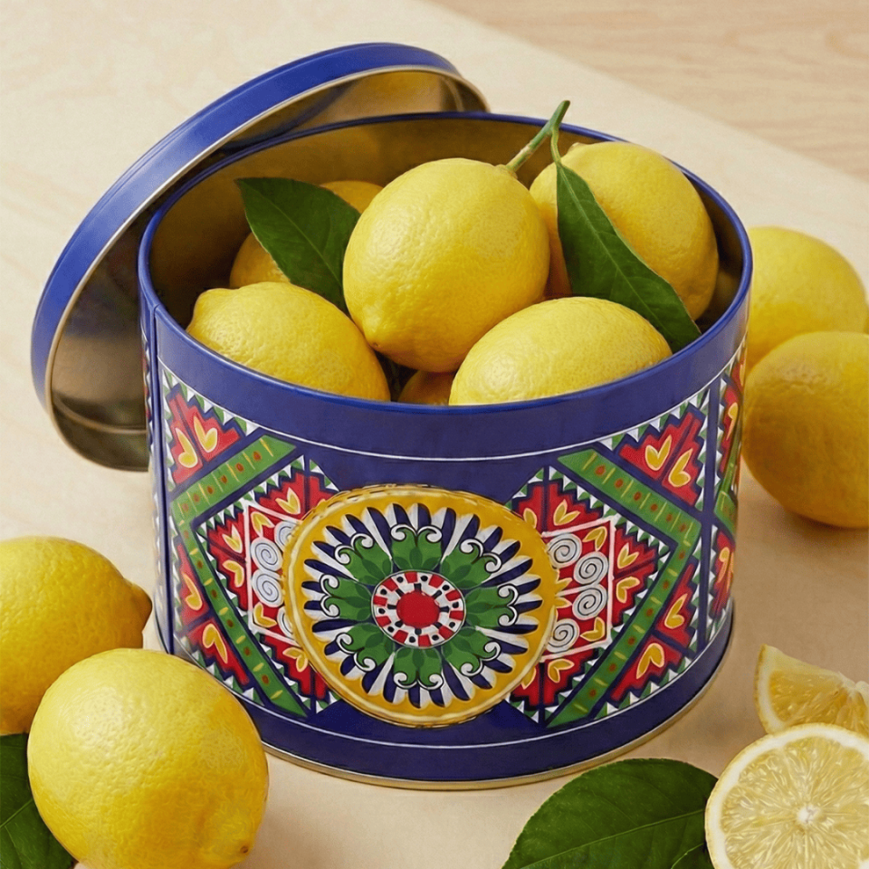 La Dolce Vita Dekoratif Metal Saklama Kutusu Mavi